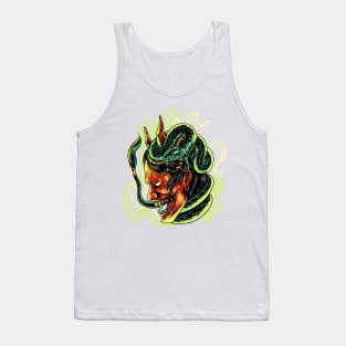 Oni Mask With Snake Tank Top